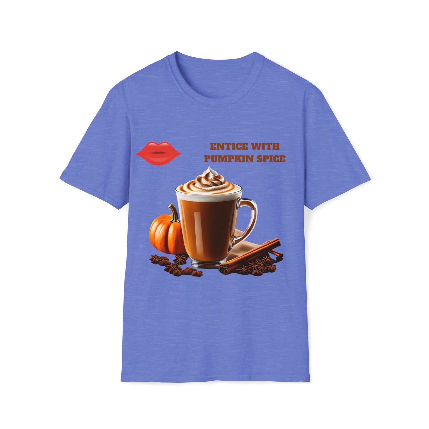 Entice With Pumpkin Spice Latte Lips Unisex Softstyle T-Shirt