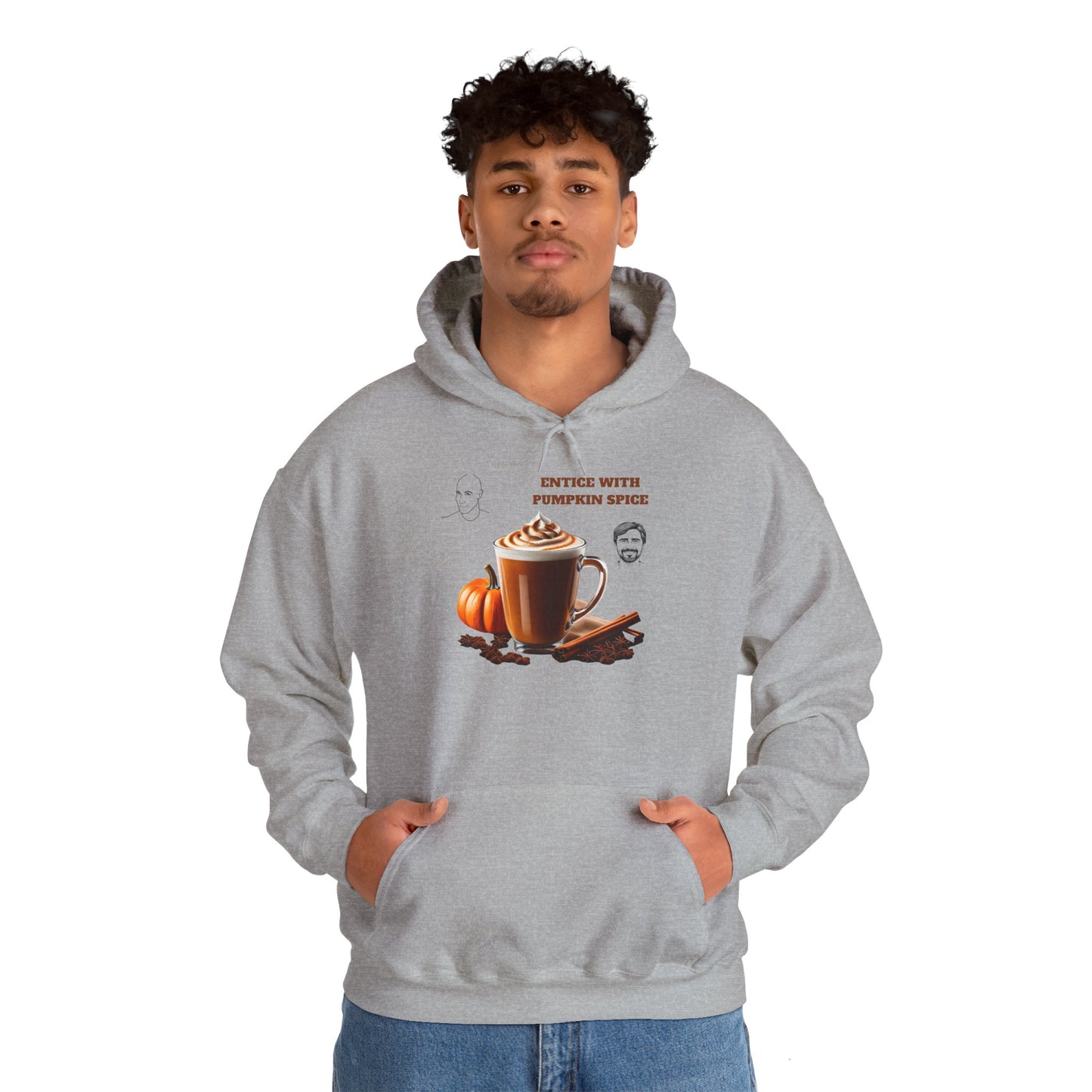 Entice With Pumpkin Spice Latte Cute Guys Unisex Heavy Blend™ Hooded Sweatshirt