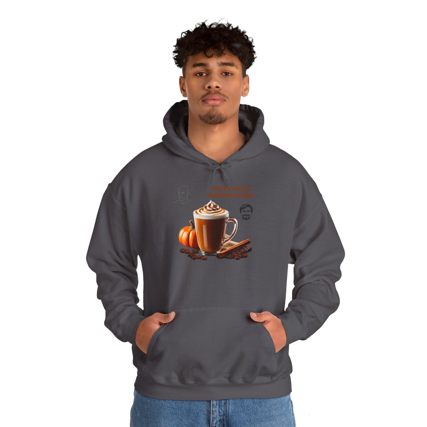 Entice With Pumpkin Spice Latte Cute Guys Unisex Heavy Blend™ Hooded Sweatshirt