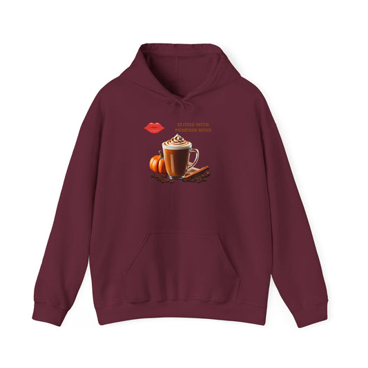 Entice With Pumpkin Spice Latte Lips Unisex Heavy Blend™ Hooded Sweatshirt