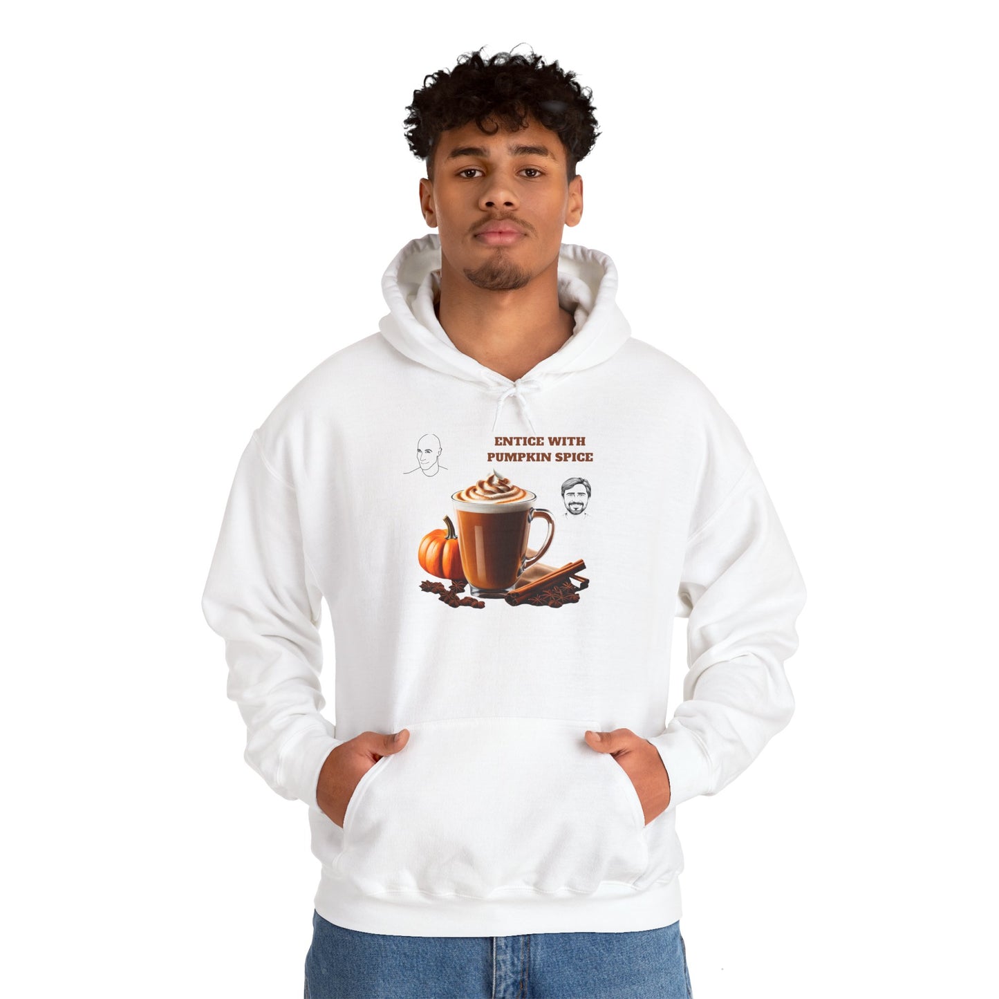 Entice With Pumpkin Spice Latte Cute Guys Unisex Heavy Blend™ Hooded Sweatshirt