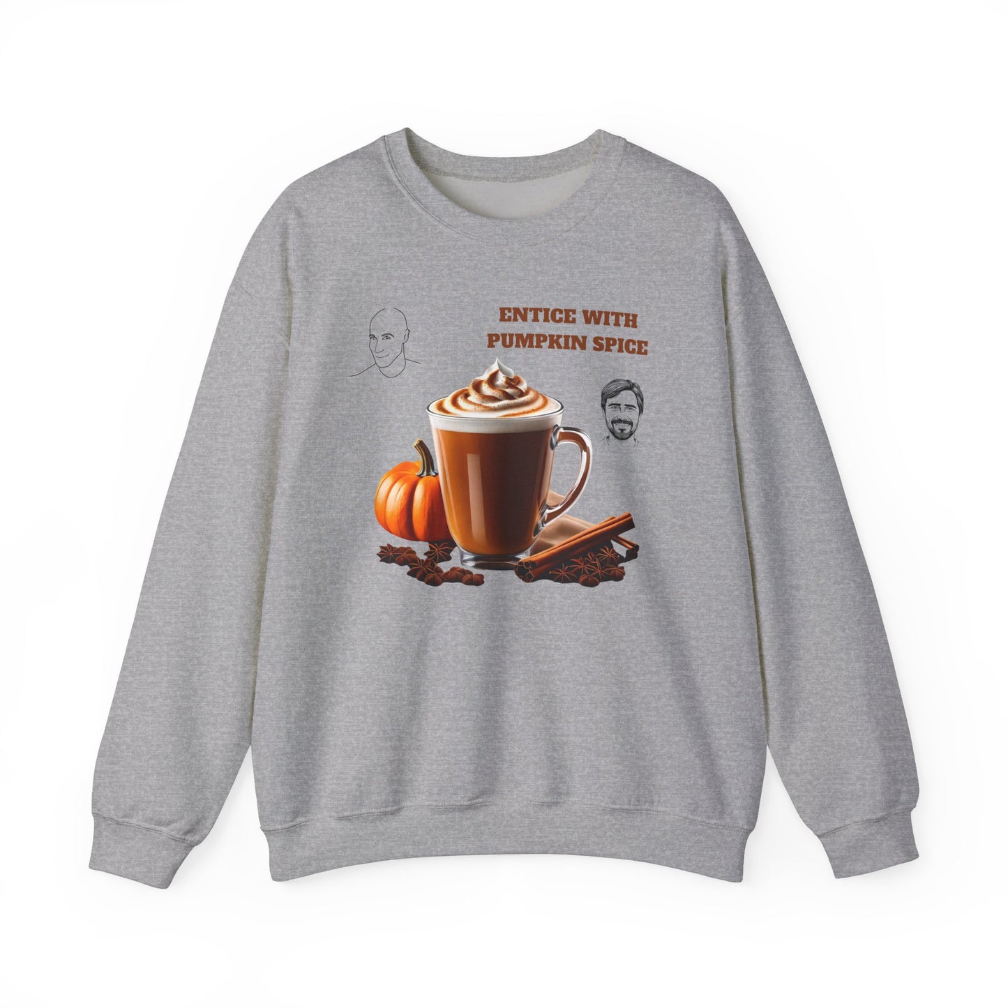 Entice With Pumpkin Spice Latte Cute Guys Unisex Heavy Blend™ Crewneck Sweatshirt