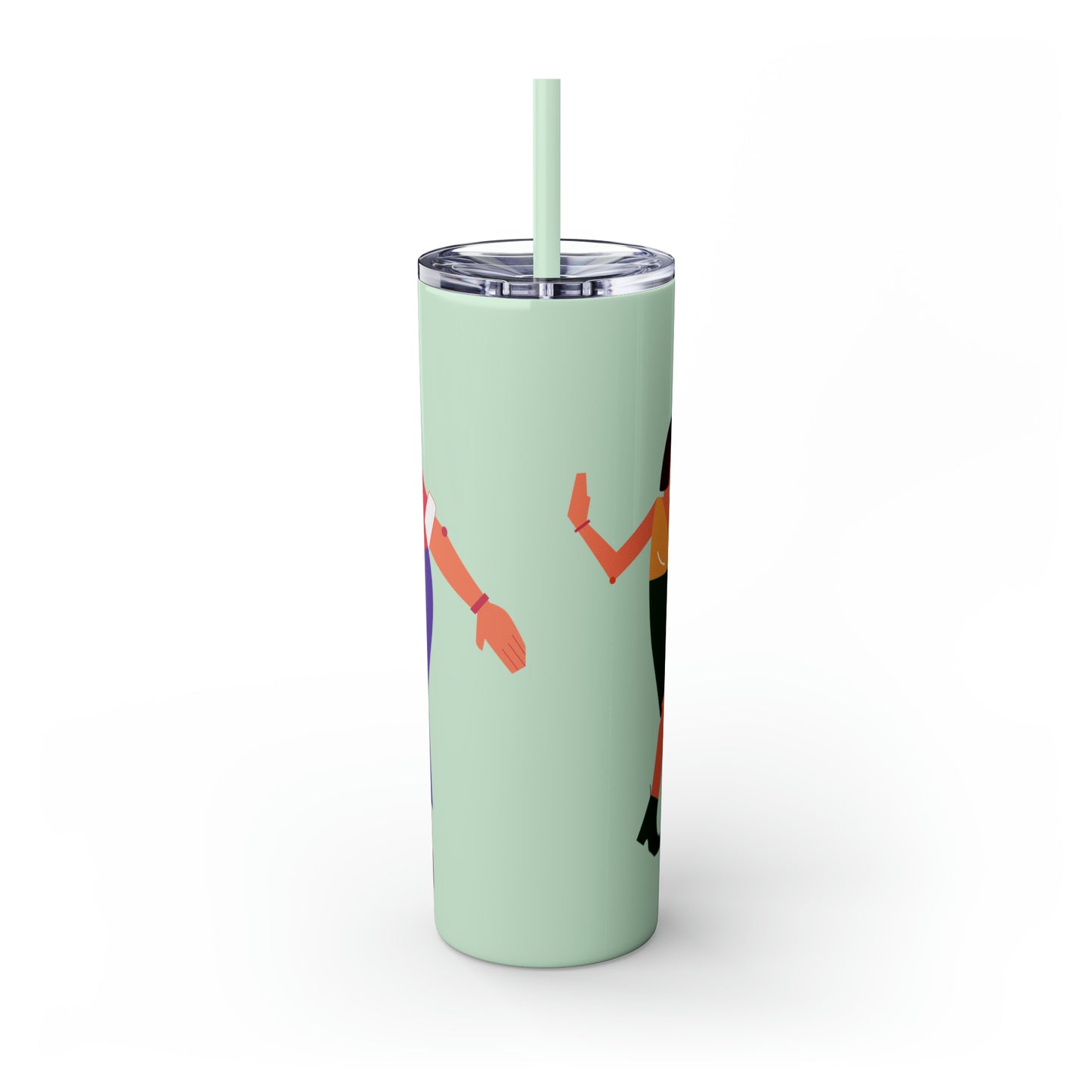 Good Vibes Only Skinny Tumbler with Straw, 20oz