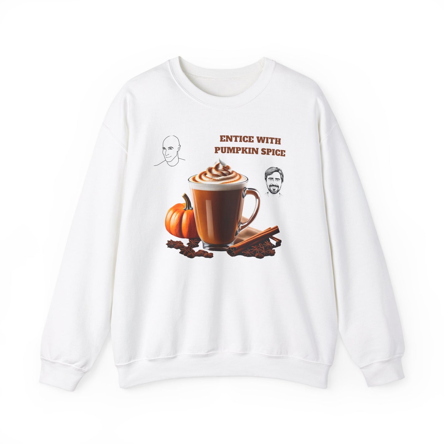 Entice With Pumpkin Spice Latte Cute Guys Unisex Heavy Blend™ Crewneck Sweatshirt