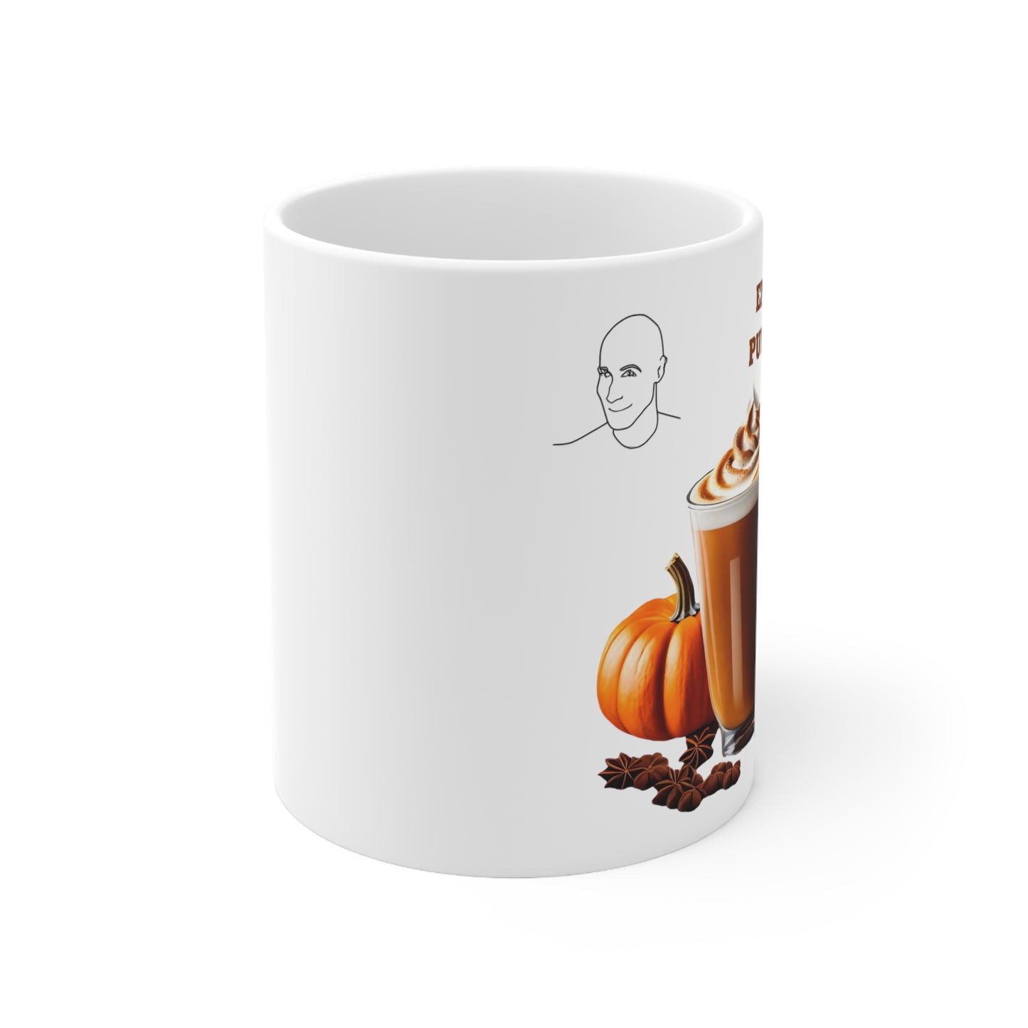 Entice With Pumpkin Spice Latte Cute Guys Ceramic Mug 11oz