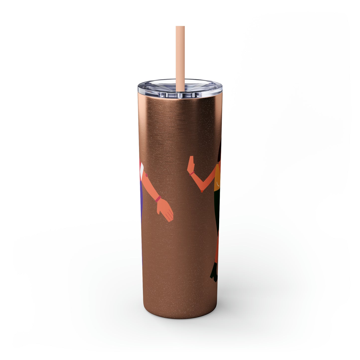 Good Vibes Only Skinny Tumbler with Straw, 20oz