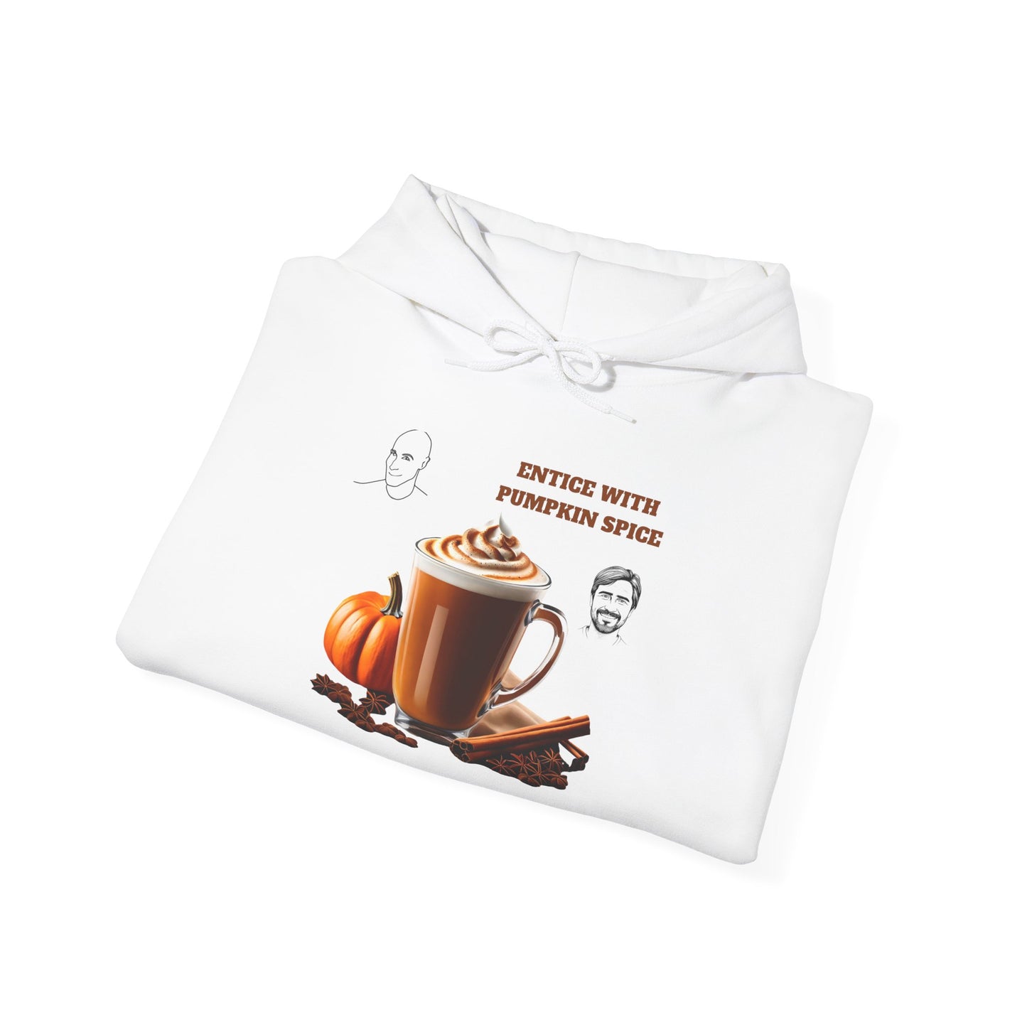 Entice With Pumpkin Spice Latte Cute Guys Unisex Heavy Blend™ Hooded Sweatshirt