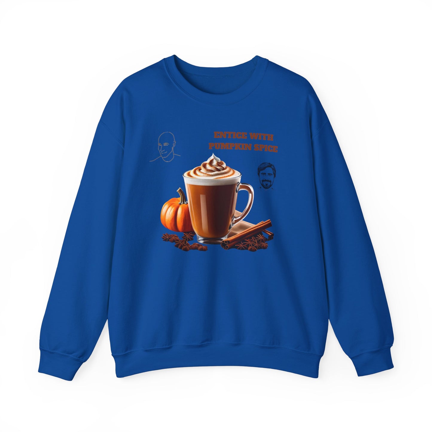 Entice With Pumpkin Spice Latte Cute Guys Unisex Heavy Blend™ Crewneck Sweatshirt