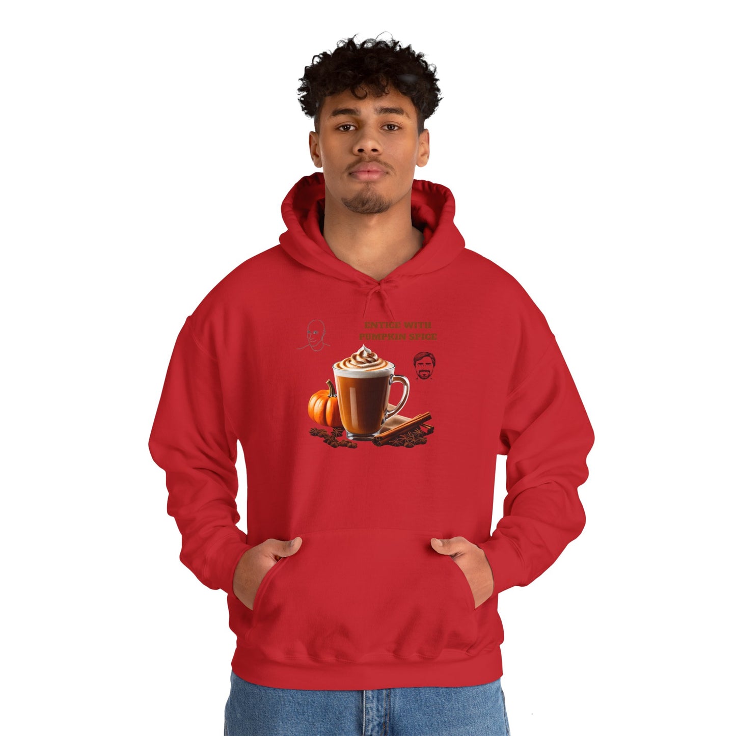 Entice With Pumpkin Spice Latte Cute Guys Unisex Heavy Blend™ Hooded Sweatshirt