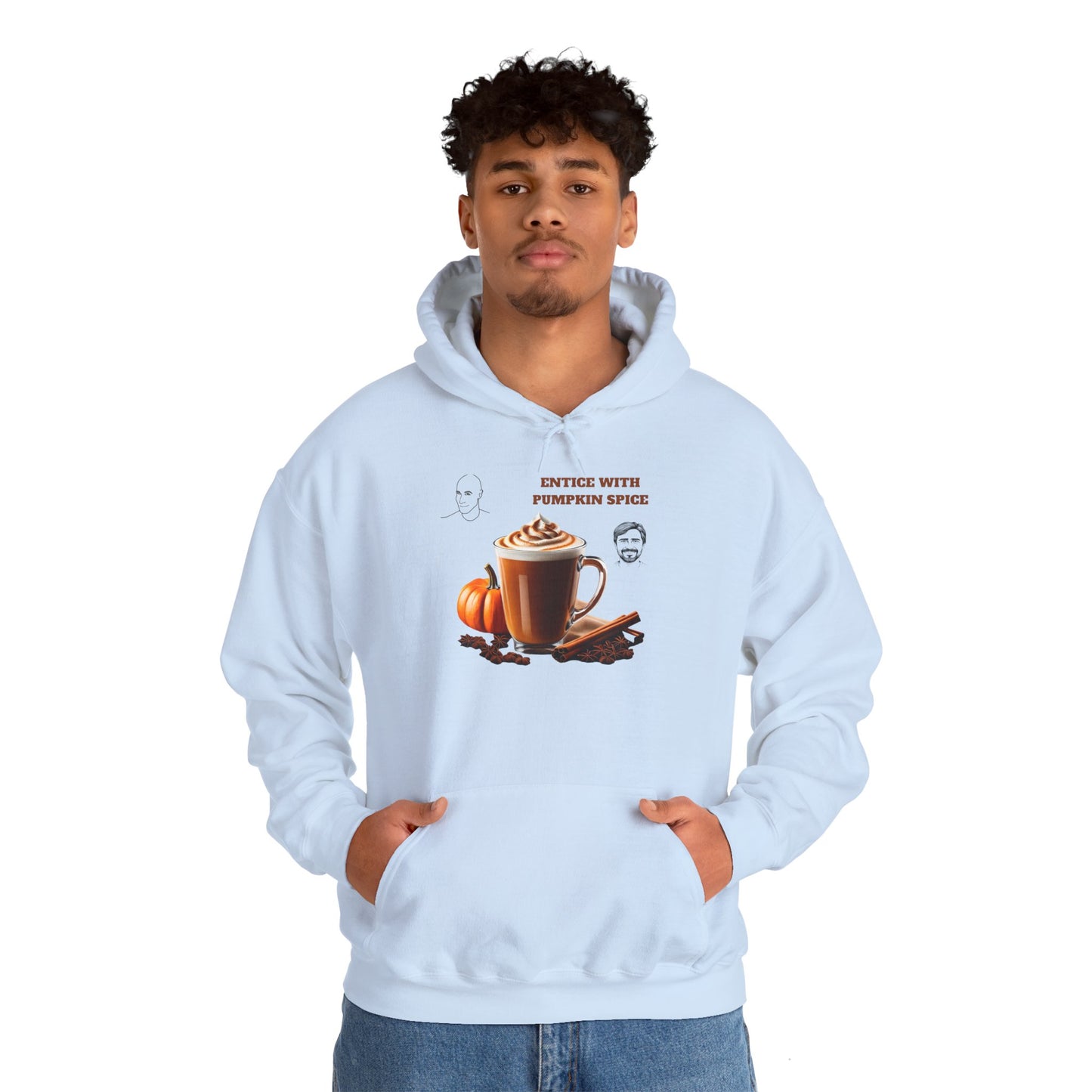 Entice With Pumpkin Spice Latte Cute Guys Unisex Heavy Blend™ Hooded Sweatshirt