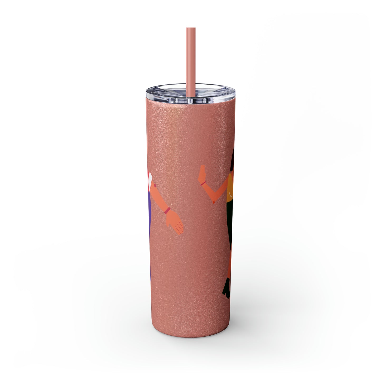 Good Vibes Only Skinny Tumbler with Straw, 20oz