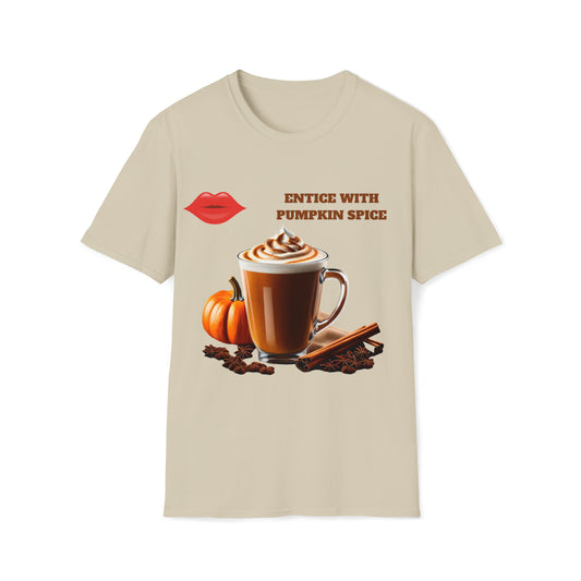 Entice With Pumpkin Spice Latte Lips Unisex Softstyle T-Shirt