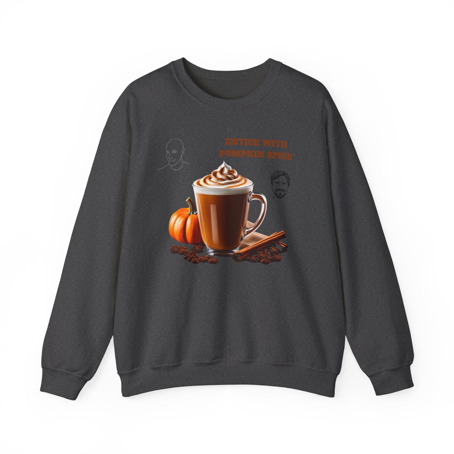 Entice With Pumpkin Spice Latte Cute Guys Unisex Heavy Blend™ Crewneck Sweatshirt