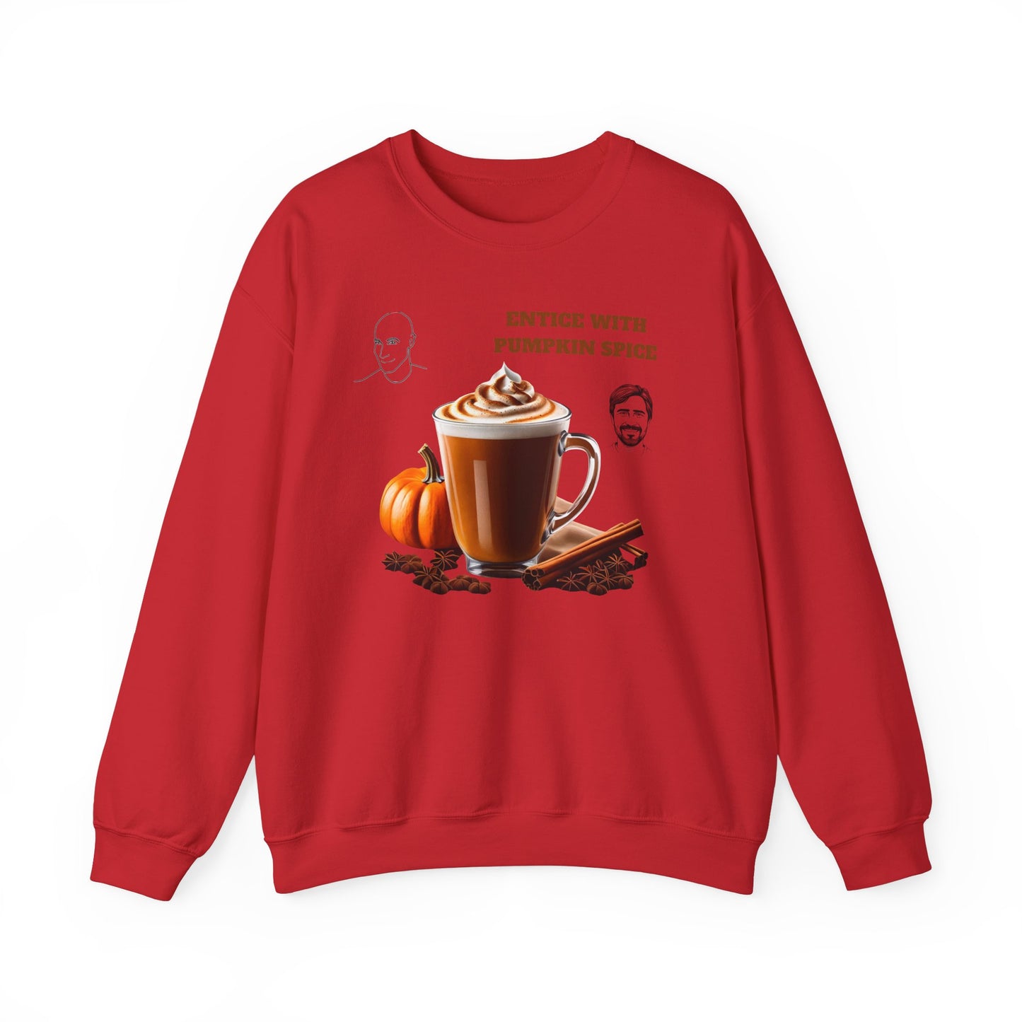 Entice With Pumpkin Spice Latte Cute Guys Unisex Heavy Blend™ Crewneck Sweatshirt