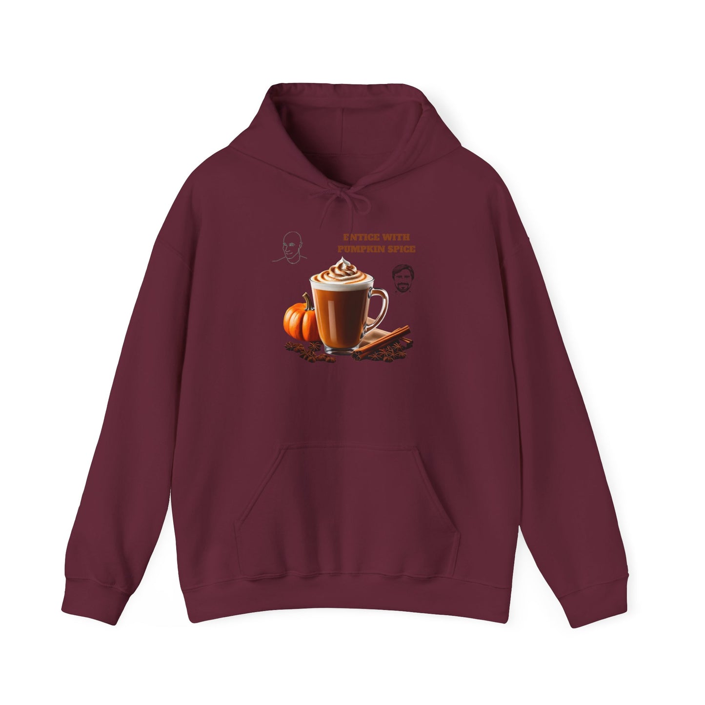 Entice With Pumpkin Spice Latte Cute Guys Unisex Heavy Blend™ Hooded Sweatshirt