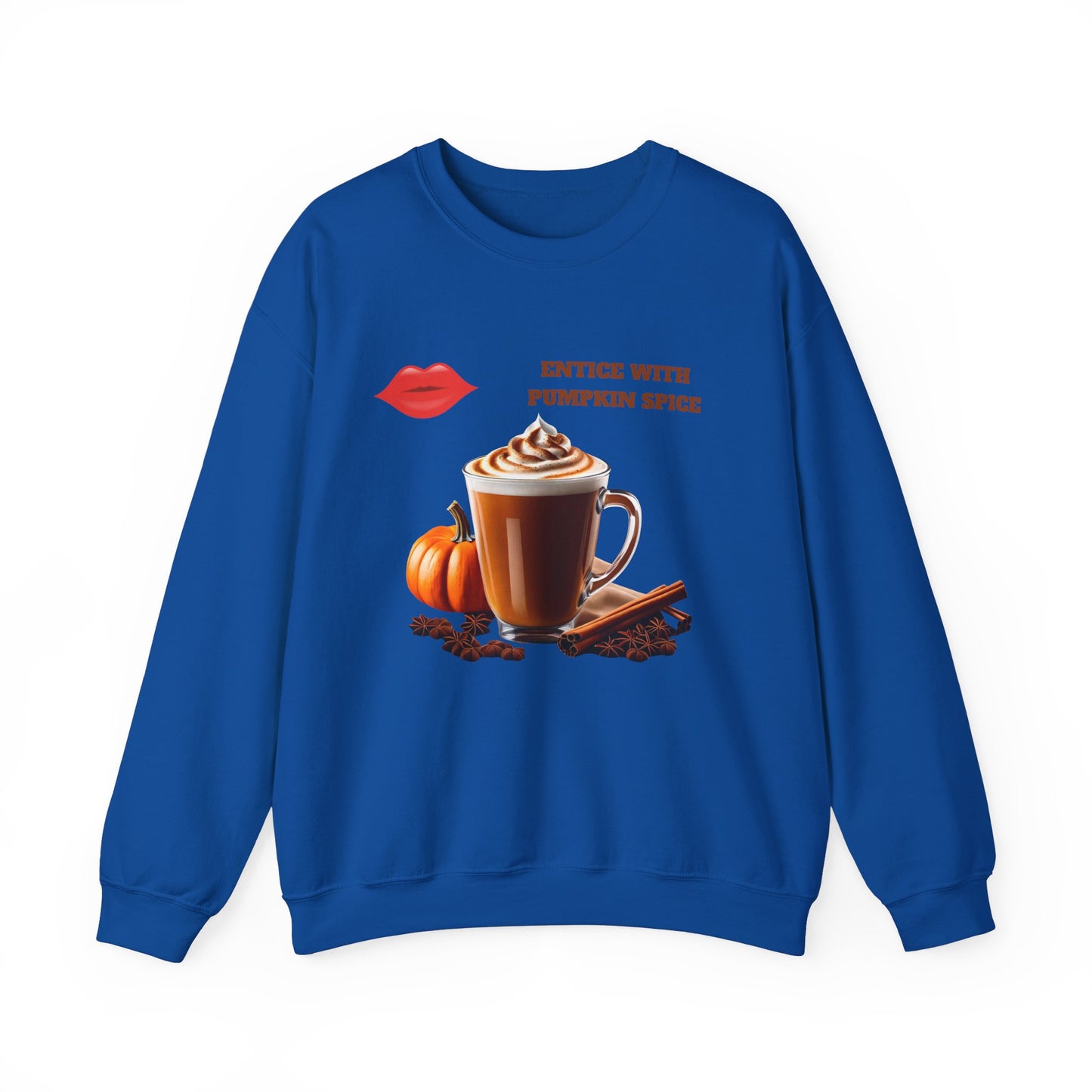 Entice With Pumpkin Spice Latte Lips Unisex Heavy Blend™ Crewneck Sweatshirt