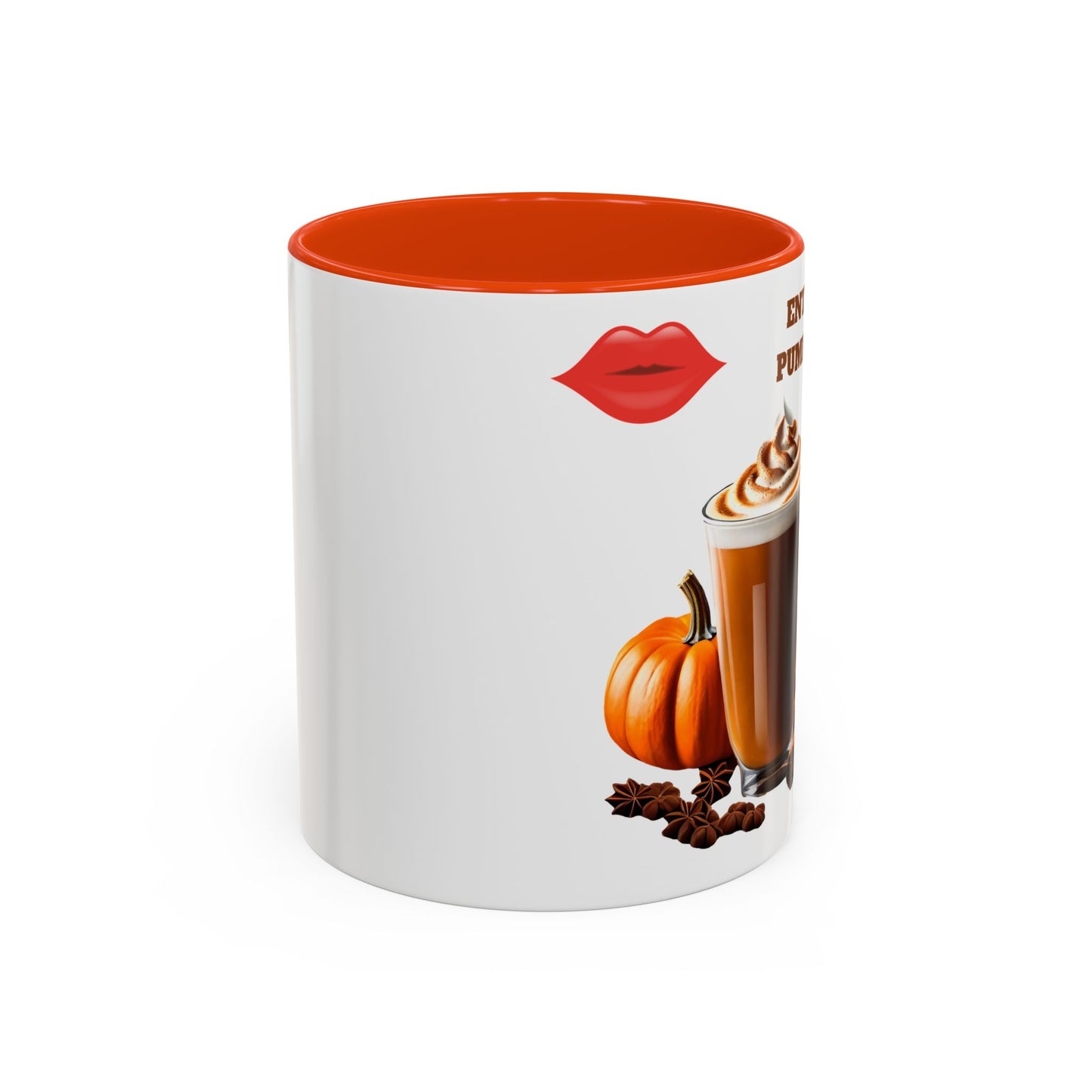 Entice With Pumpkin Spice Sexy Lips Colorful Mug 11oz