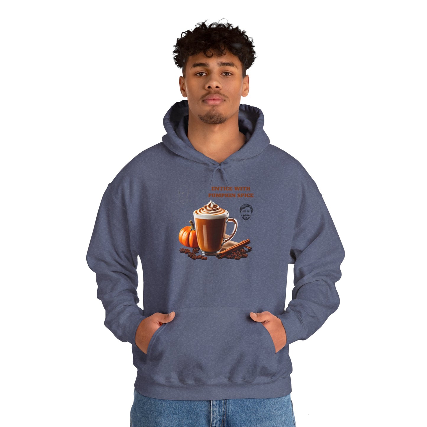 Entice With Pumpkin Spice Latte Cute Guys Unisex Heavy Blend™ Hooded Sweatshirt