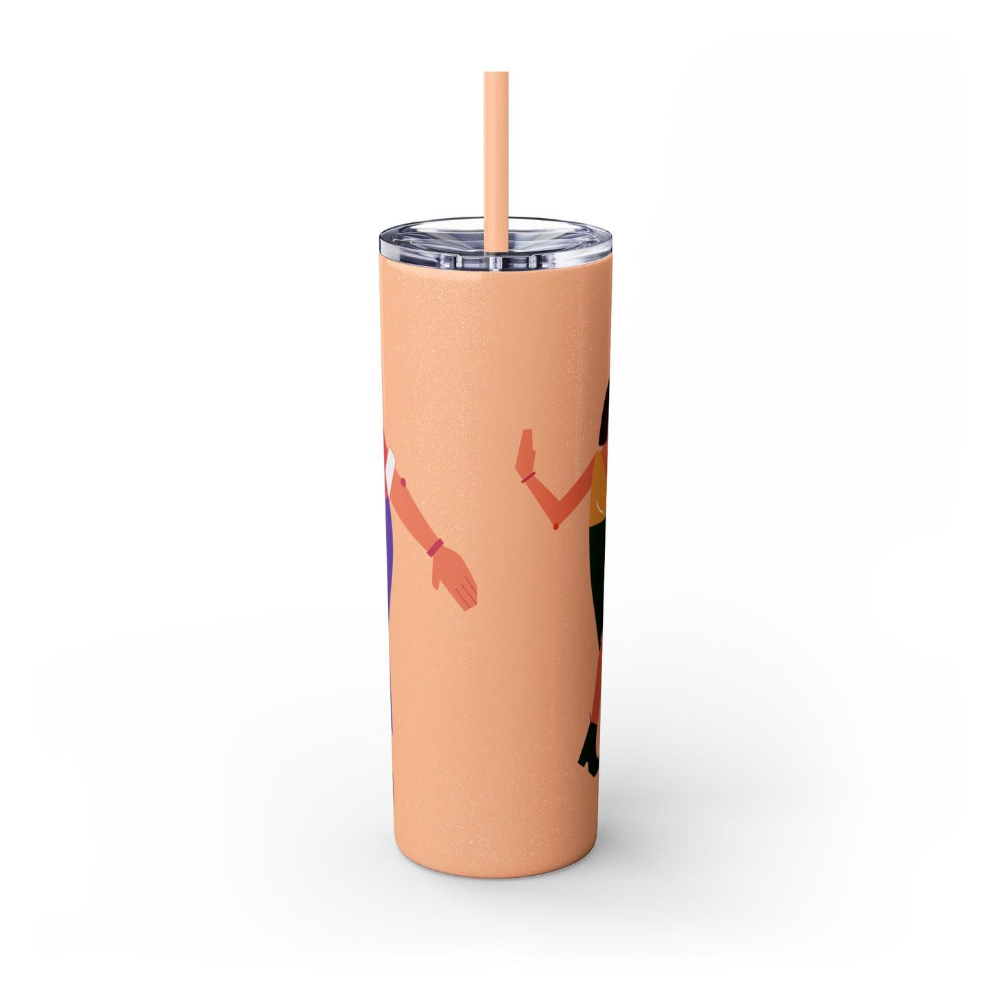 Good Vibes Only Skinny Tumbler with Straw, 20oz