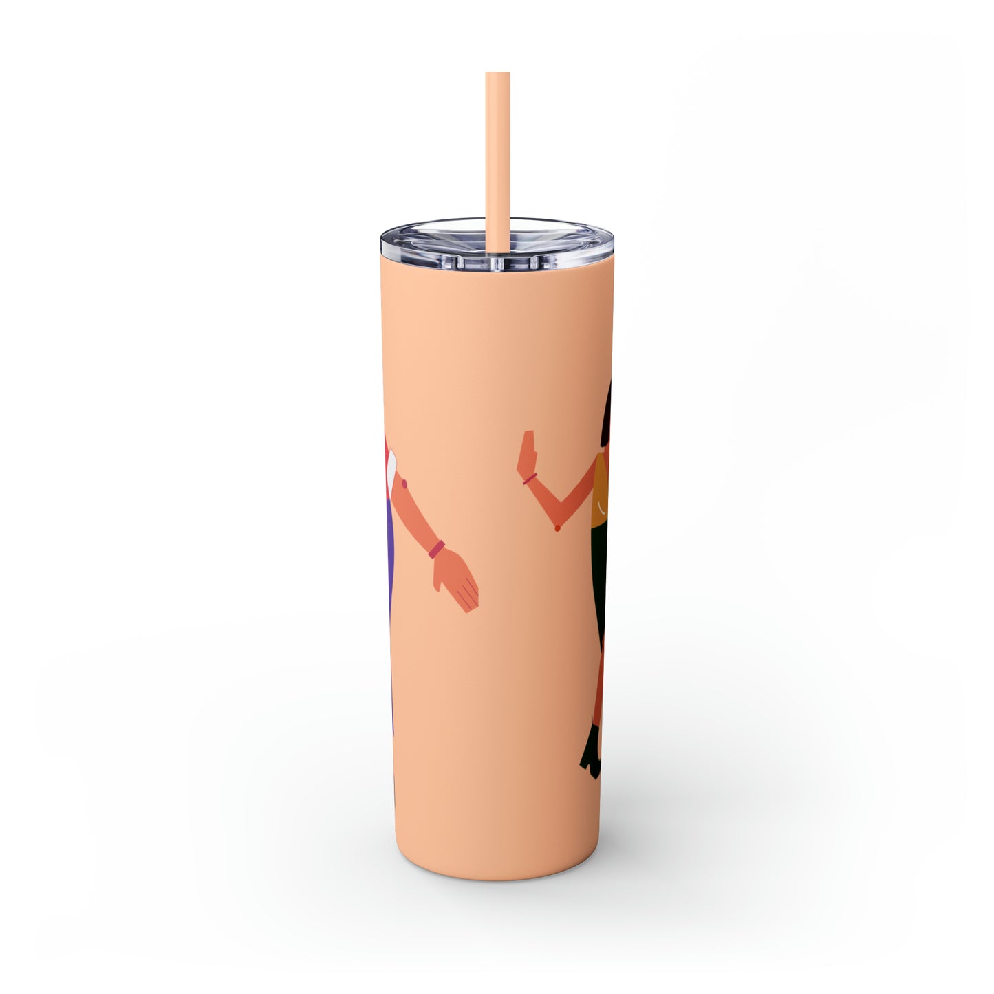 Good Vibes Only Skinny Tumbler with Straw, 20oz