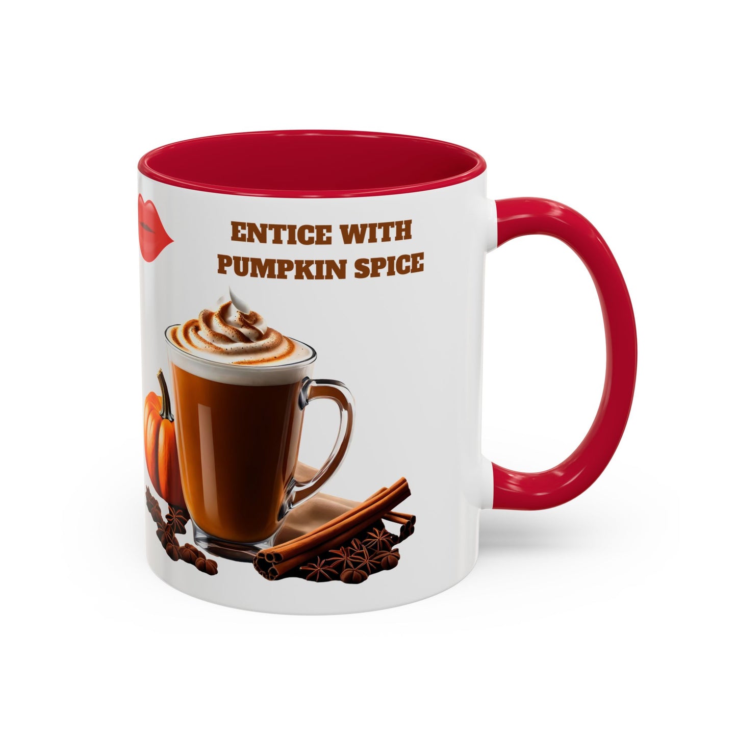 Entice With Pumpkin Spice Sexy Lips Colorful Mug 11oz