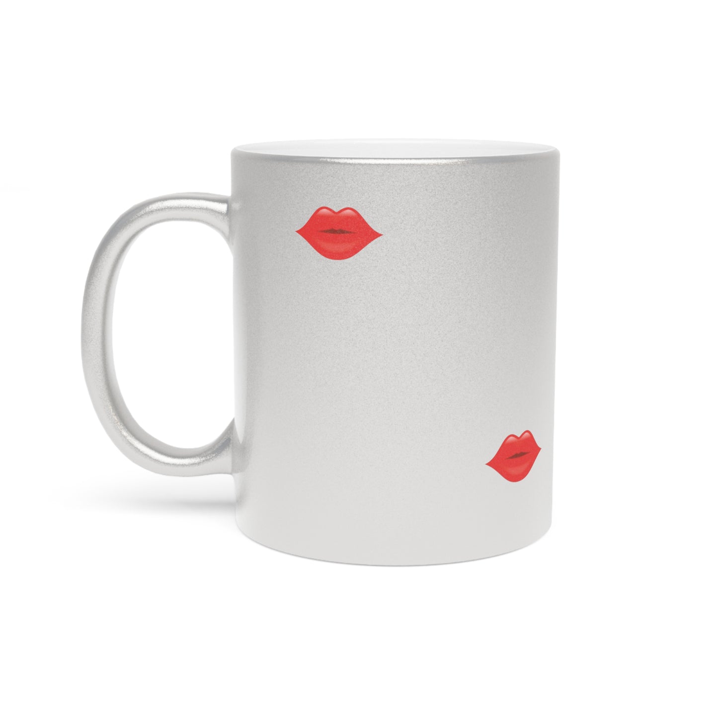 Entice With Pumpkin Spice Latte Lips Metallic Mug (Silver\Gold)