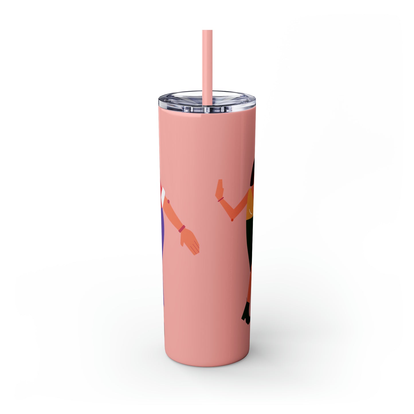 Good Vibes Only Skinny Tumbler with Straw, 20oz