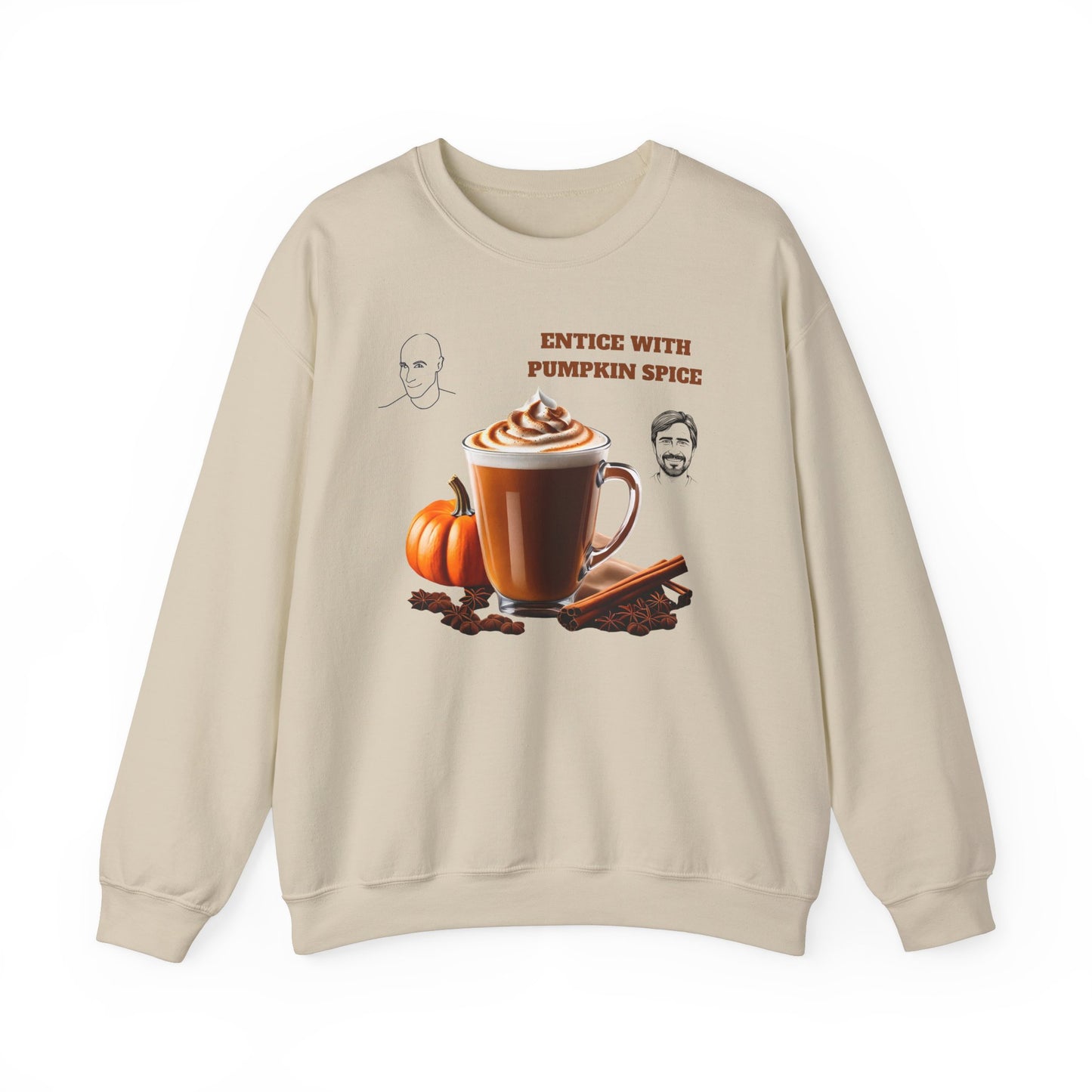 Entice With Pumpkin Spice Latte Cute Guys Unisex Heavy Blend™ Crewneck Sweatshirt