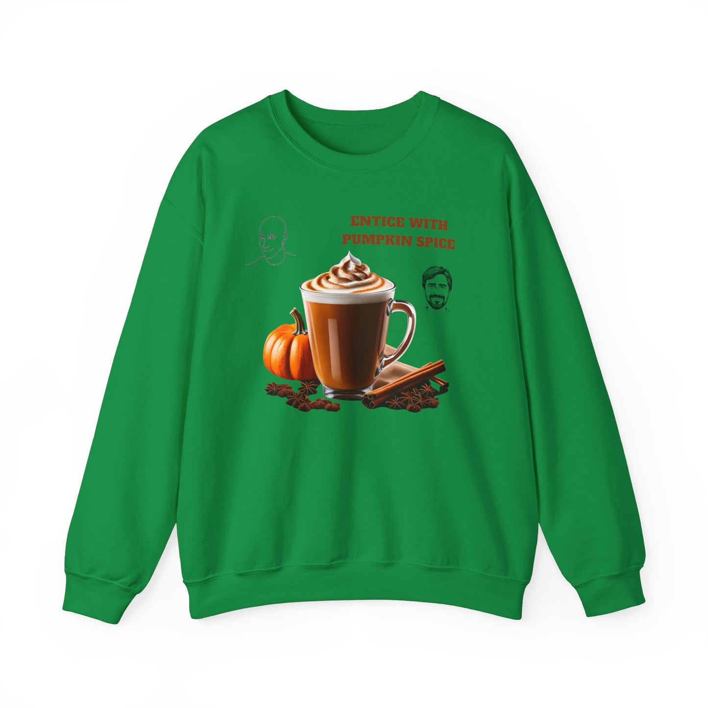 Entice With Pumpkin Spice Latte Cute Guys Unisex Heavy Blend™ Crewneck Sweatshirt