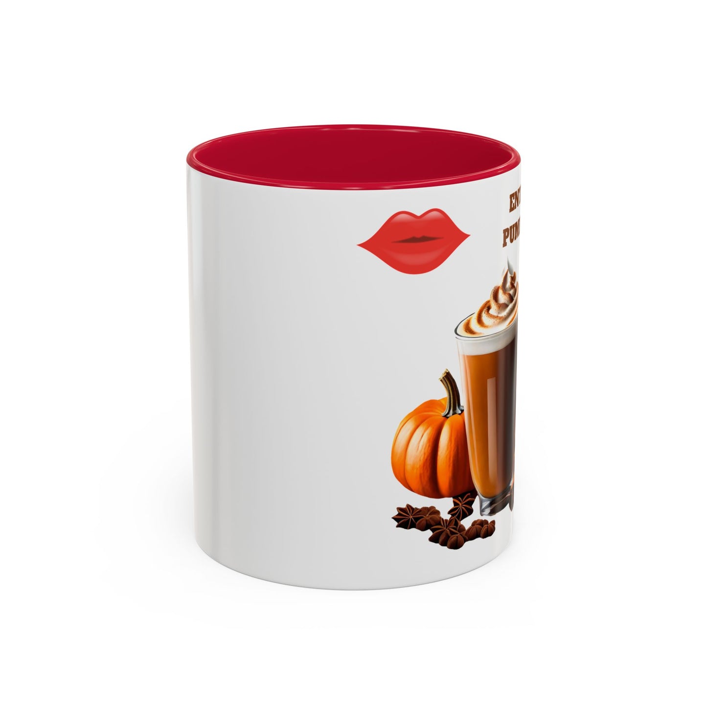 Entice With Pumpkin Spice Sexy Lips Colorful Mug 11oz